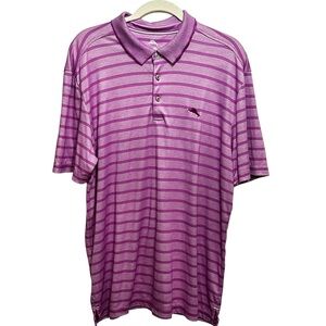 Tommy Bahama Men's Pink Polo Collard Casual Short Sleeve Shirt XL-TG